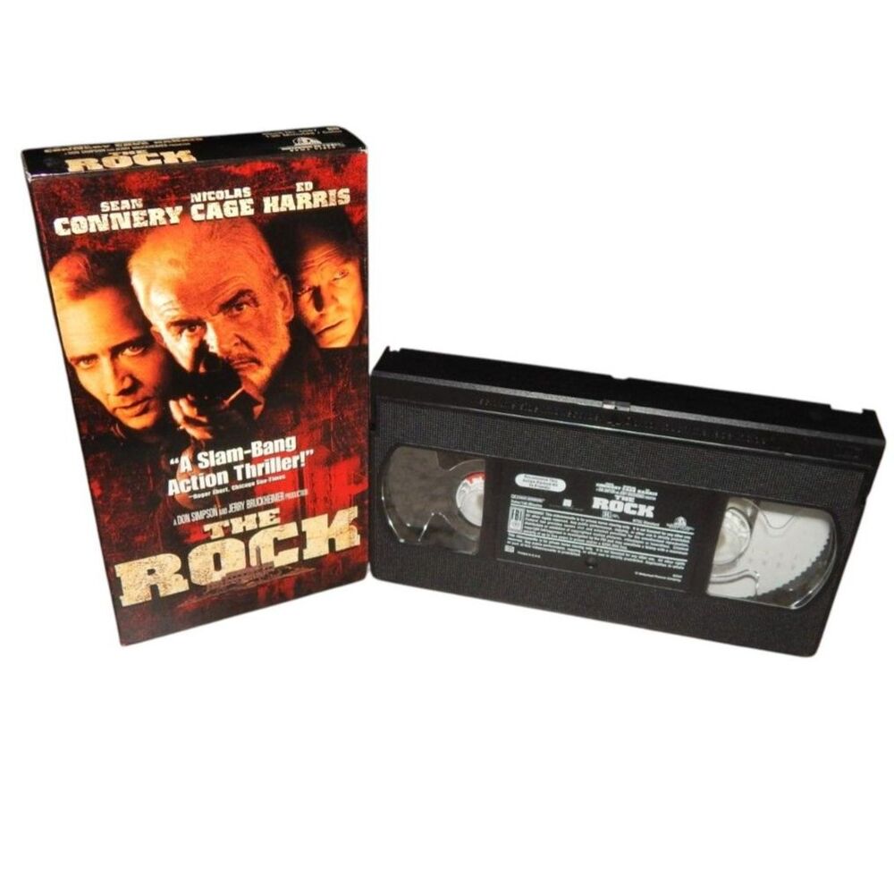 THE ROCK Sean Connery Nicolas Cage Ed Harris vintage VHS in original paper case